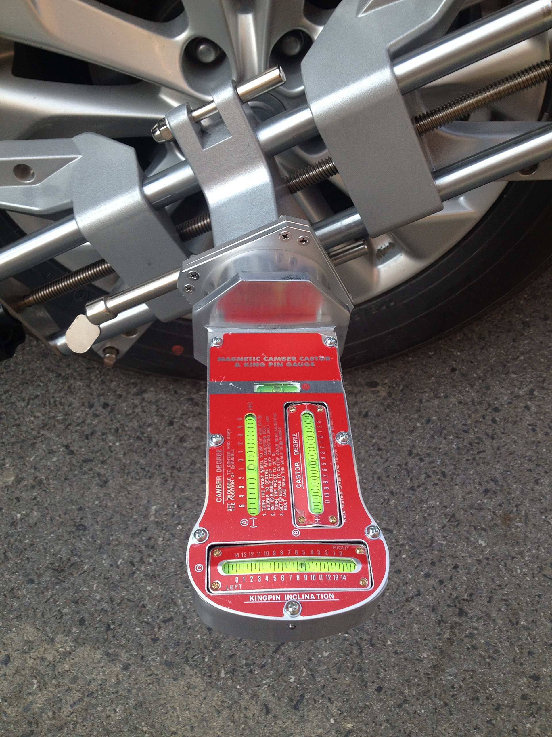 PMD Products Camber Caster Gauge and Wheel Alignment Rack Rim Clamp