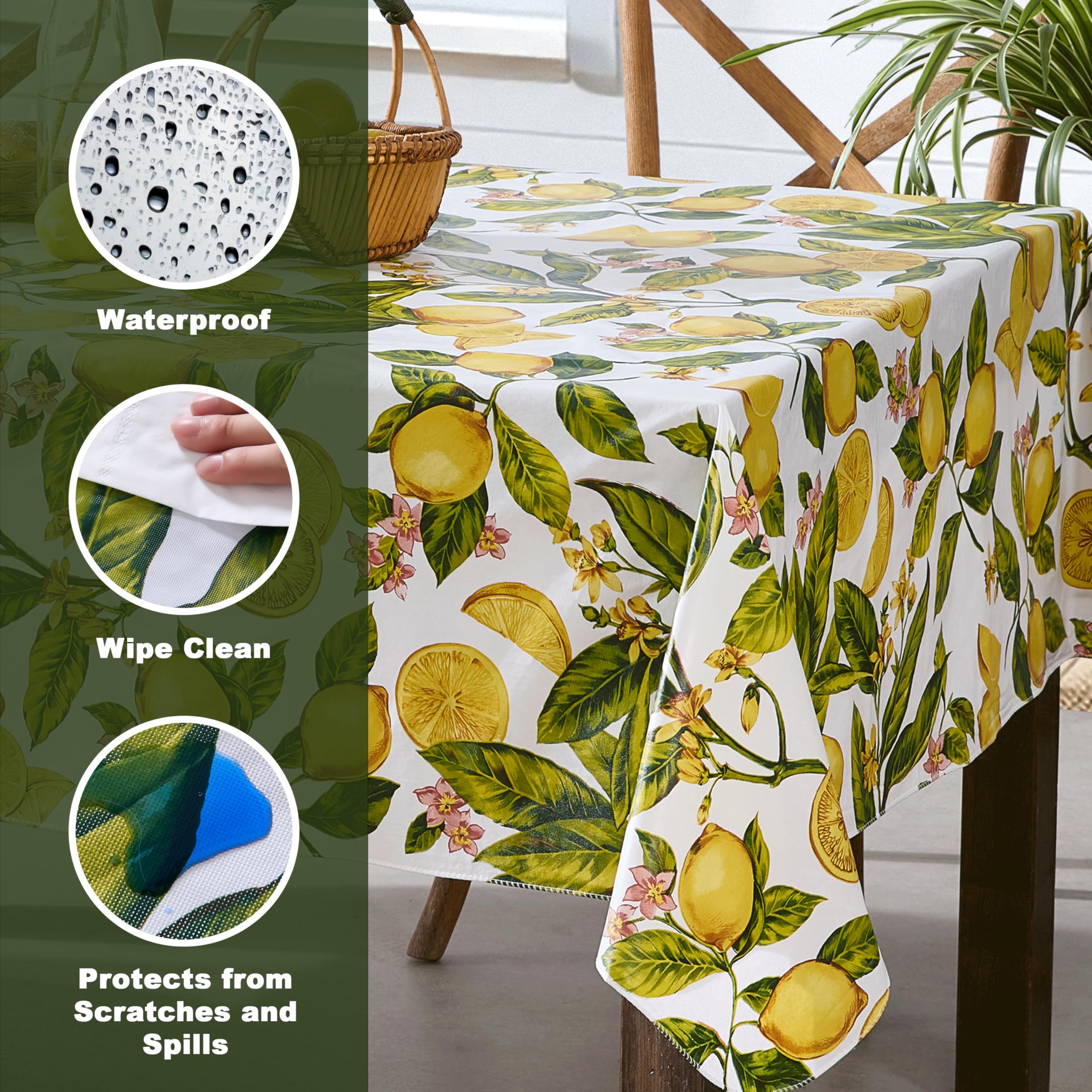 Lippert Vinyl-Tischdecke Mit Bankhussen – Wasserdicht & Stylisch Für Picknicktische (Design: Zitronenwurf)