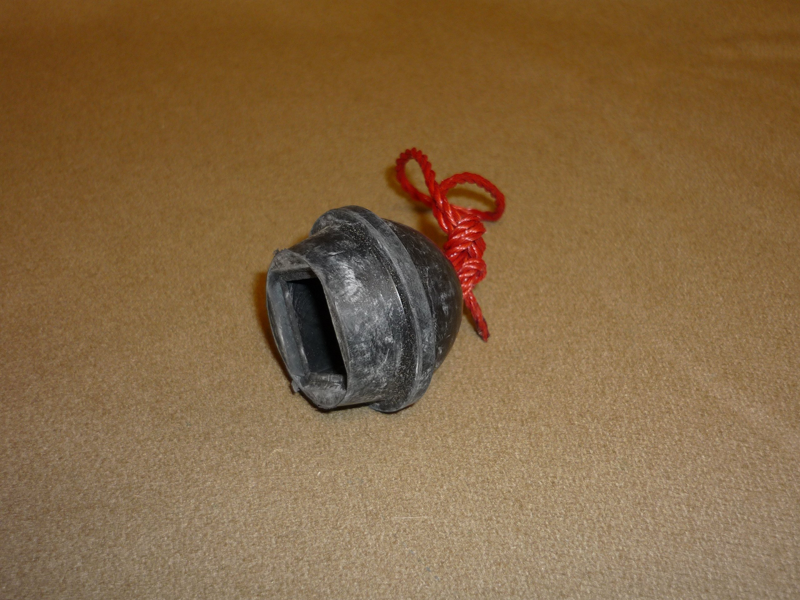 Black Rubber Chalk Holder on a String