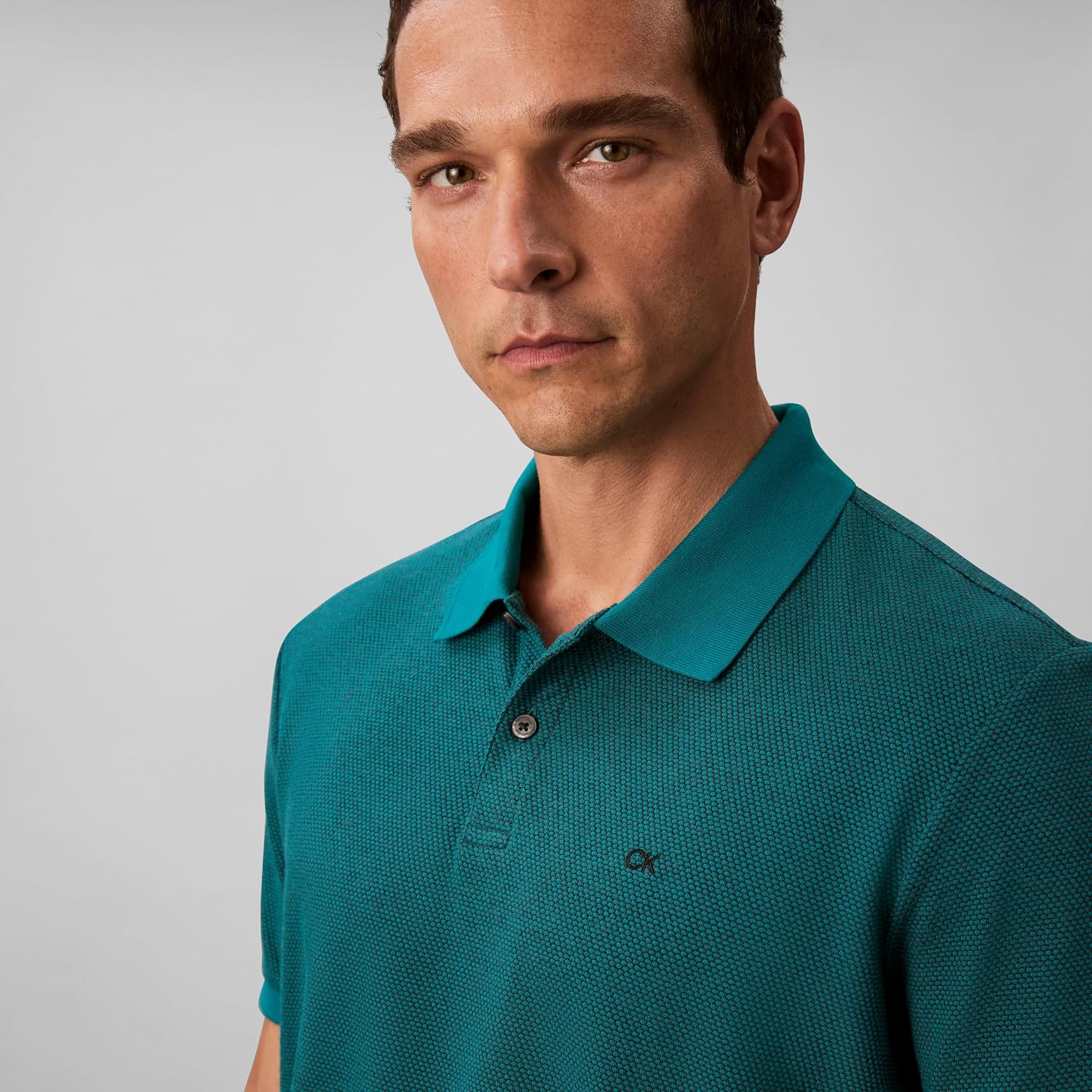 Calvin Klein Men's Jacquard Refined Polo