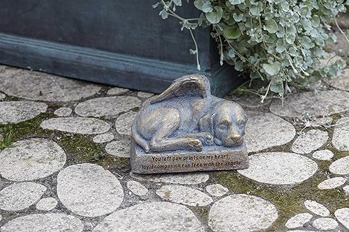 Miniatura 3 de Roman Jardín - Estatua de jardín de perro con alas, 6H, colección de jardín, resina y piedra, decorativo, regalo conmemorativo, regalo de jardín,