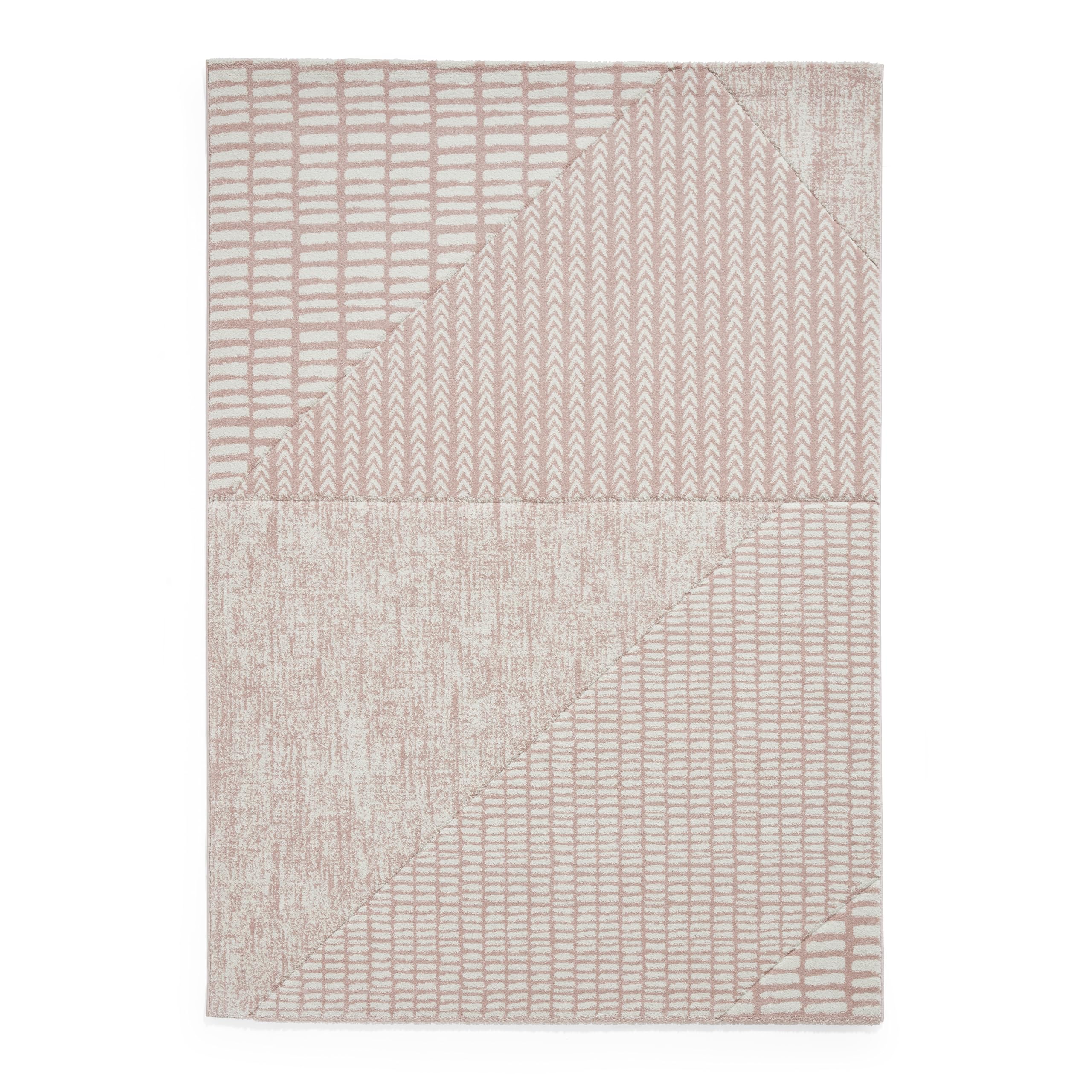 Think Rugs Catherine Lansfield Larsson Modern Abstract Rug, Rose