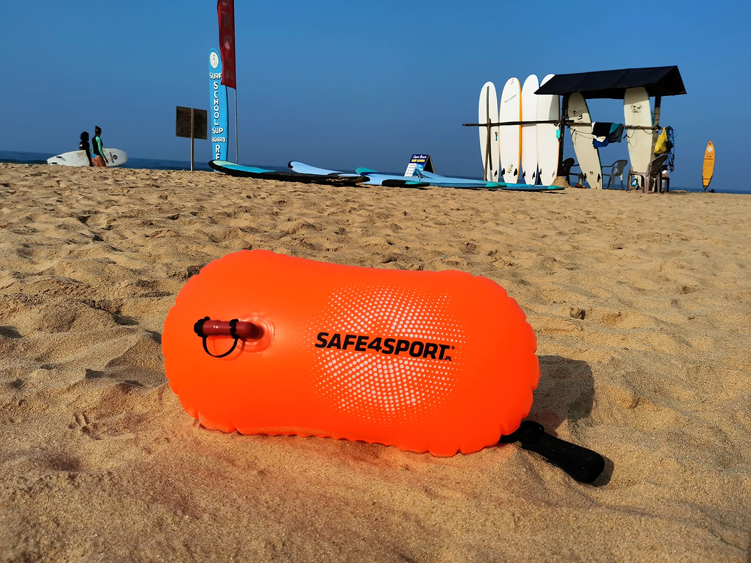 SAFE4SPORT Schwimmboje Erwachsene - Effizient Schwimmhilfe - Ideal für Leute, die für Schwimmen Trainieren - Aufblasbar Buoy - Höchst Sichtbar für Sicheres Baden