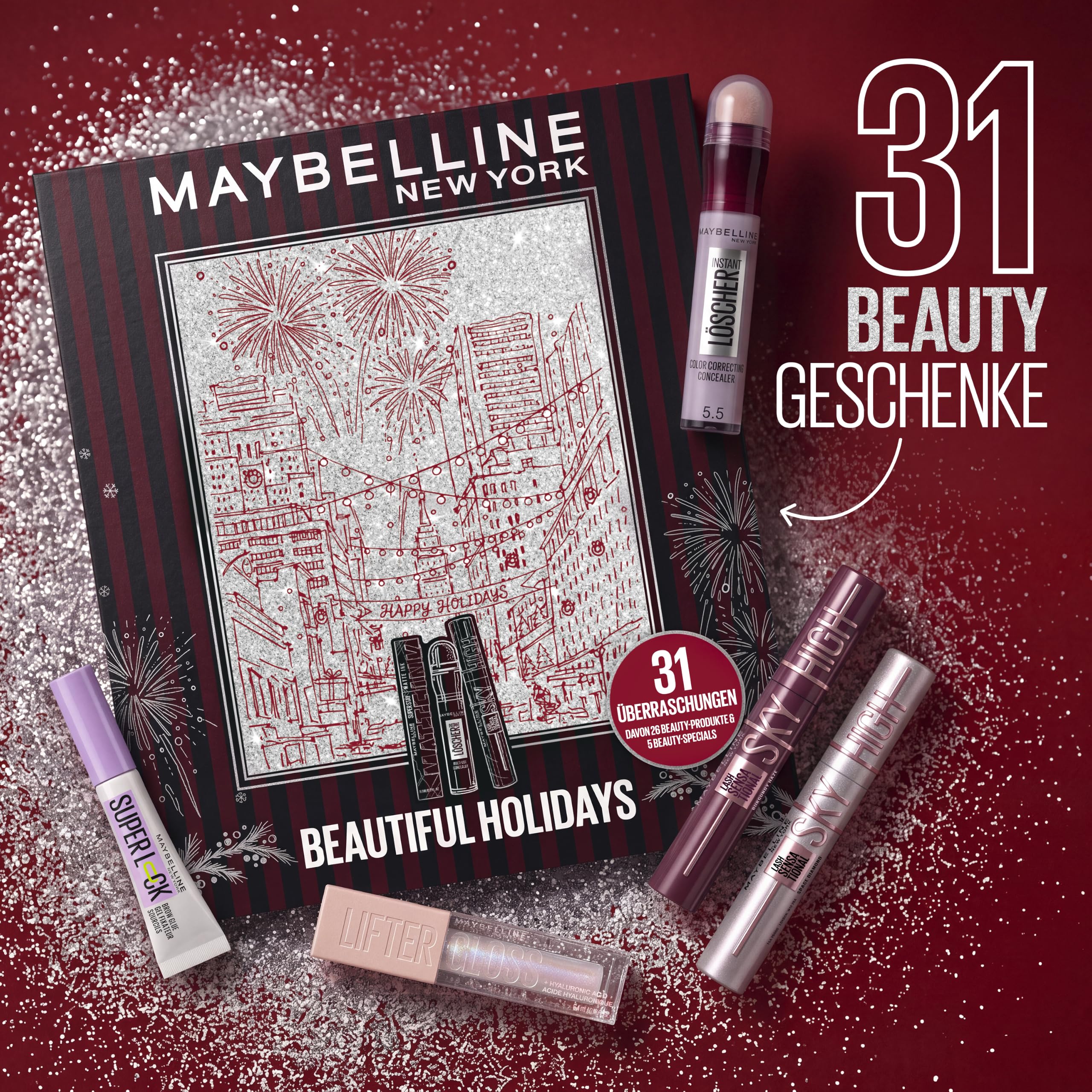 Maybelline New York Adventskalender 31-Türer 2026