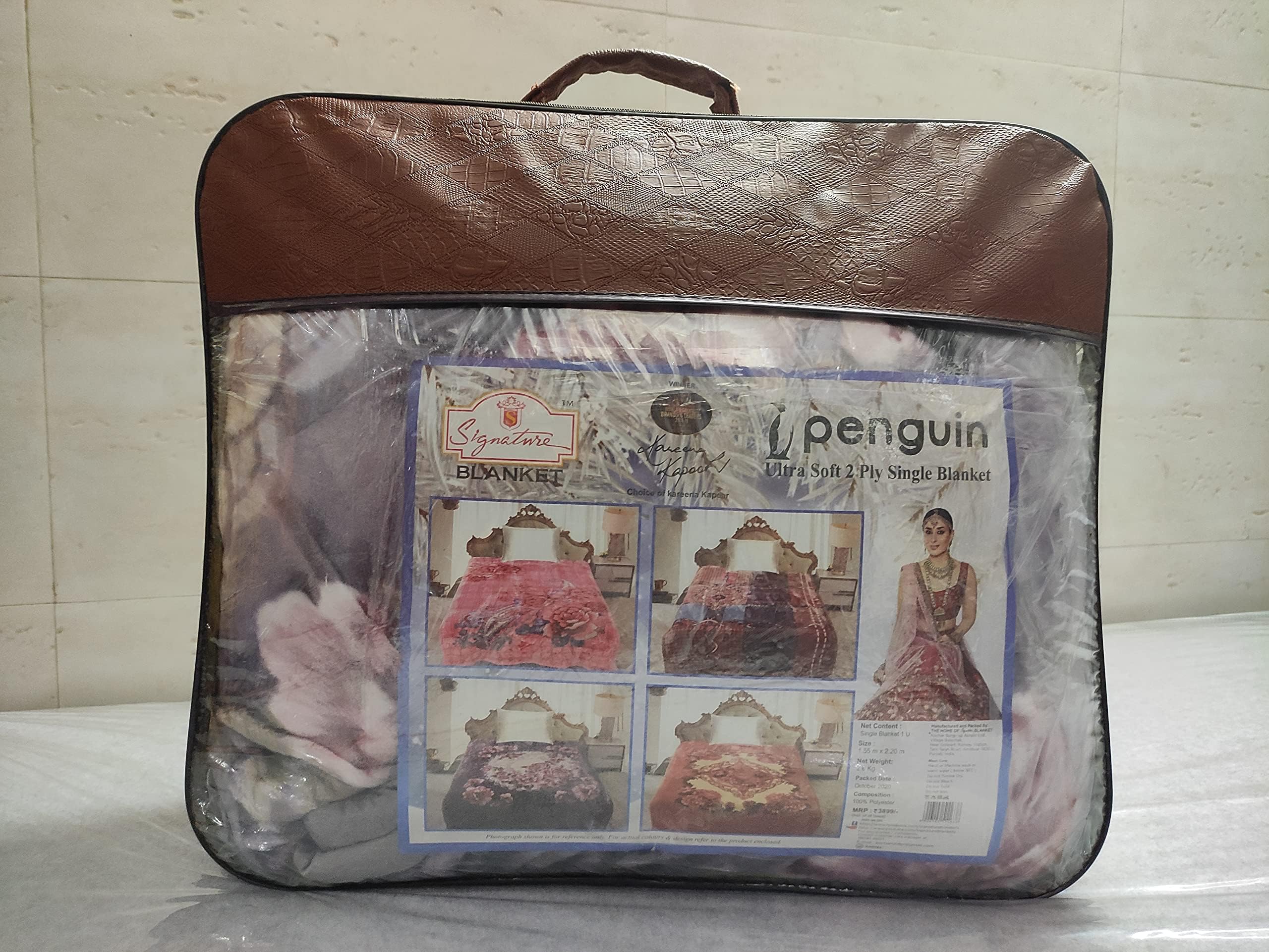 Signature Polyester Penguin Single Bed Ultra Soft 2 Ply Reversible Blanket (220 X 155 cms)