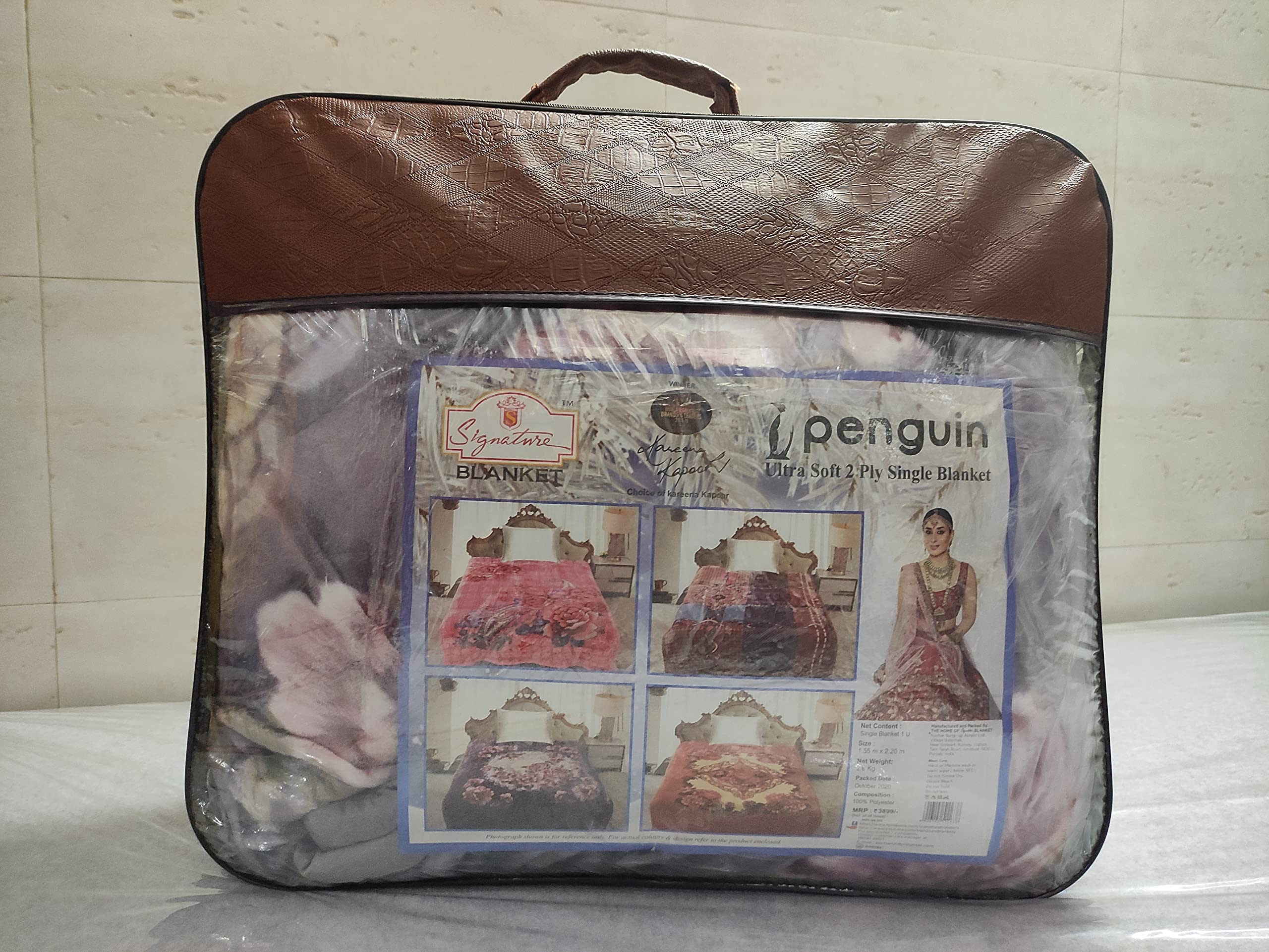 Signature Polyester Penguin Single Bed Ultra Soft 2 Ply Reversible Blanket (220 X 155 cms)