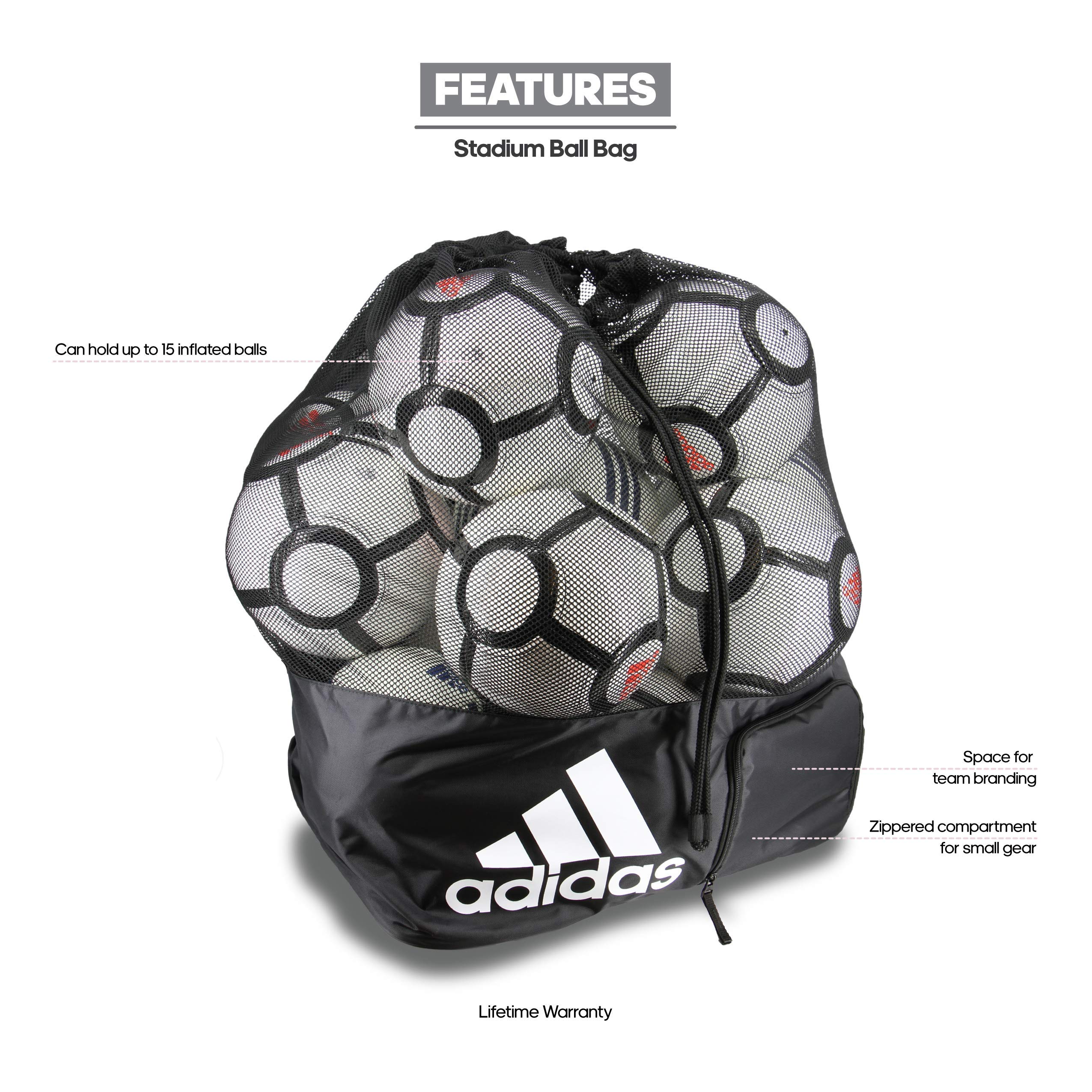 Condition photo showing New/Like New for adidas stadium ball bag, black/white, one size