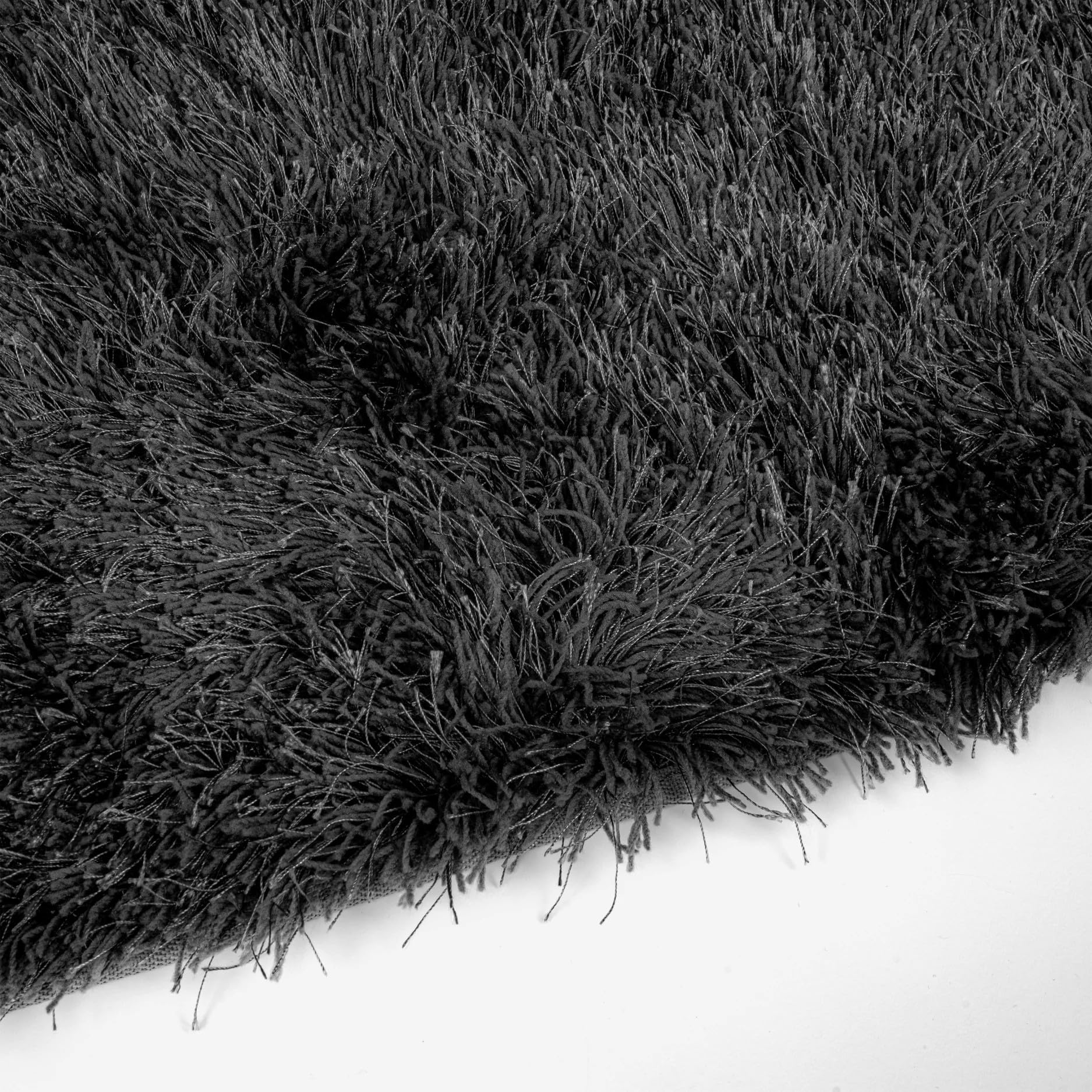 Tapis Shaggy Cascade - 190 x 110 cm - Gris foncé - Tapis à poils longs moelleux pour salon, chambre à coucher et chambre d'enfant - Tapis en fourrure douce en polyester