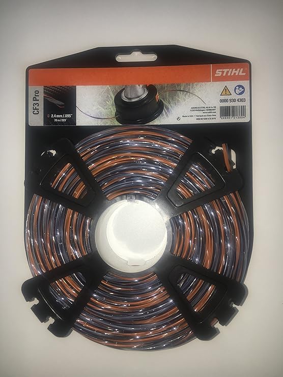 STIHL 9304303 Carbon Trimmer Line 2.4 mm x 70 m Cross