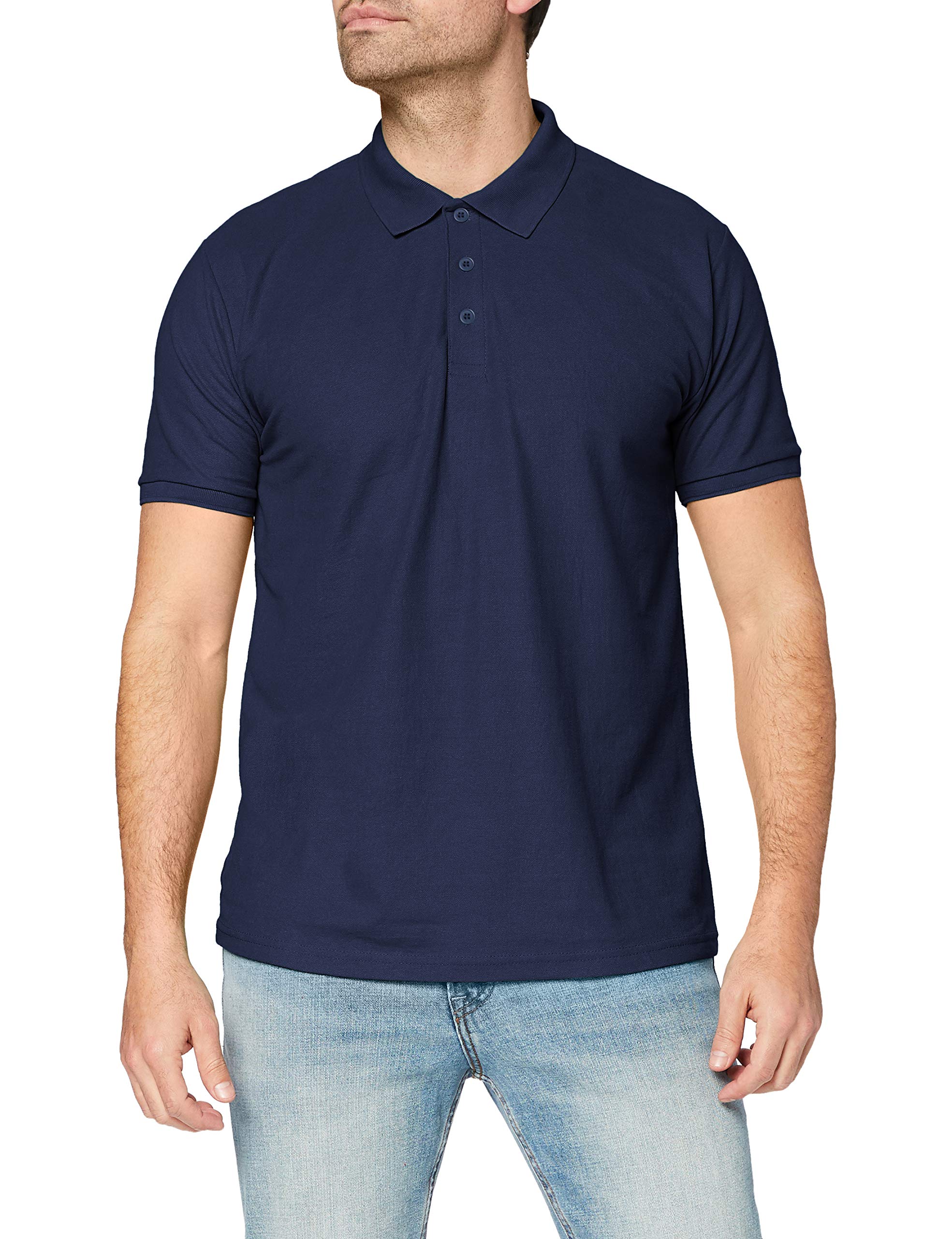 Fruit of the Loom Men's 65/35 Polo Shirt, Navy, XX-Large