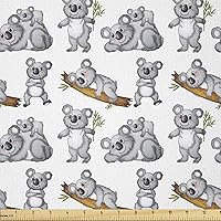 Vista 89 de Lunarable Tela suculenta de The Yard, flores en acuarela estilo pintura coloridas flores de primavera tema de jardinería, tela de microfibra