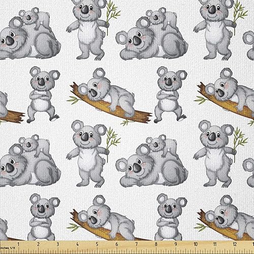 Miniatura 89 de Lunarable Tela suculenta de The Yard, flores en acuarela estilo pintura coloridas flores de primavera tema de jardinería, tela de microfibra