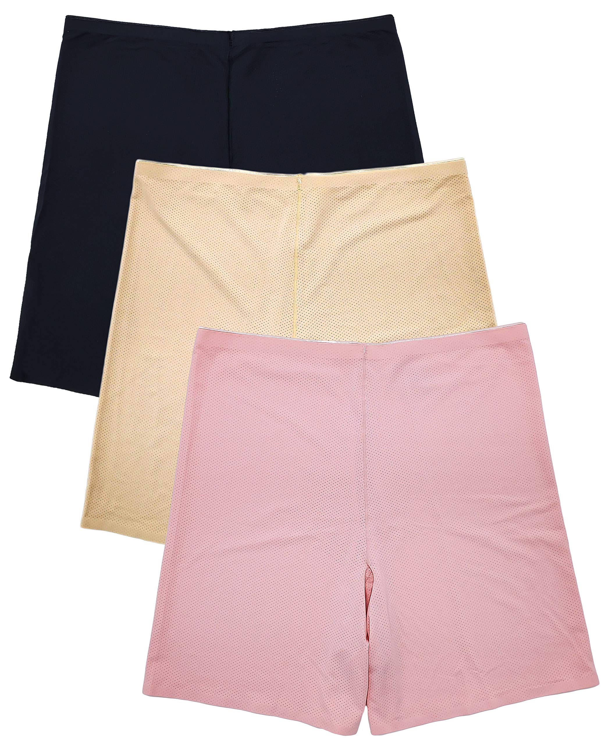 Women Invisible No-Show Seamless Performance Mesh Boyshort Boxer Brief Panties