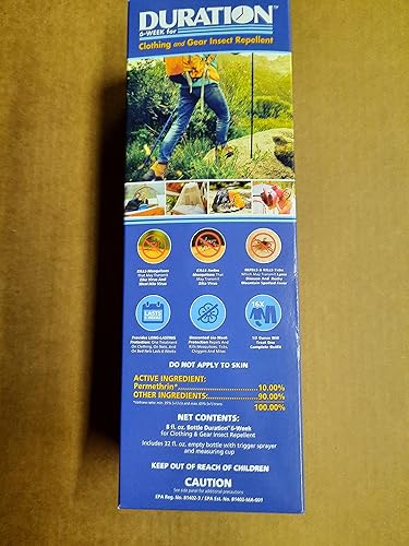 Duration -10% Permetrina 6 semanas para ropa y equipo repelente de insectos trata 16 juegos de ropa disponible en Yaxa Venezuela