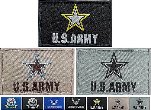 JBCD Paquete de 3 parches de bandera del ejército de Estados Unidos, bandera del ejército, parche táctico para ropa, sombrero, parche militar