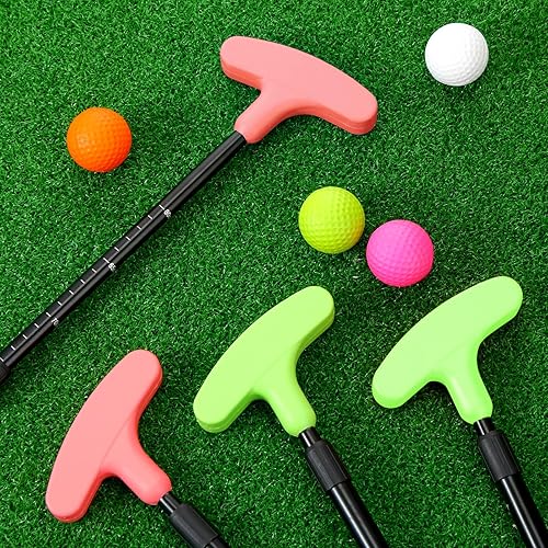Miniatura 5 de Leyndo Paquete de 2 putters de golf para hombres y mujeres con 12 pelotas de golf bidireccionales ajustables para diestros o zurdos, juego de club
