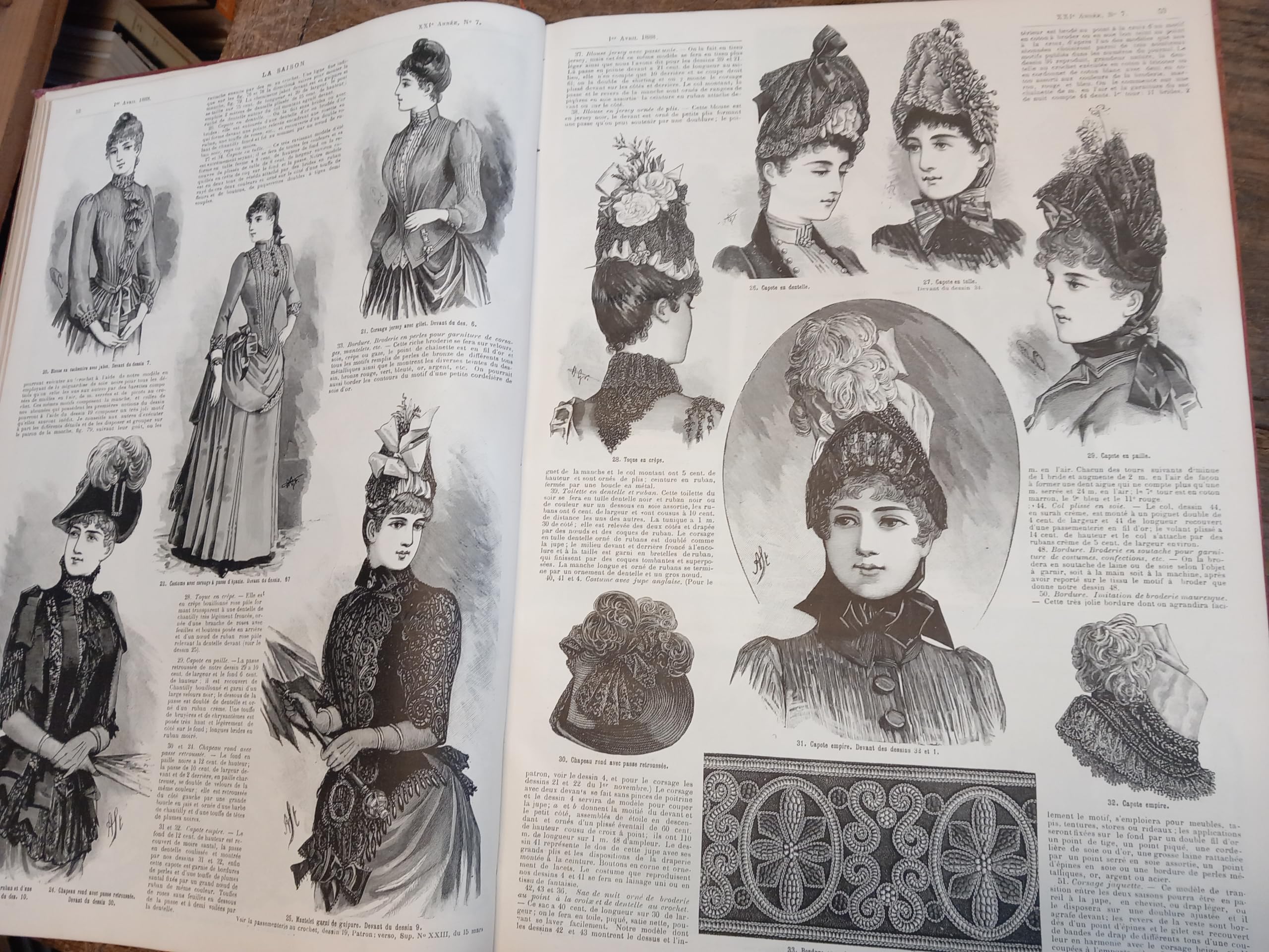 la saison journal illustré des dames la mode universelle, les modes parisiennes, les modes de saison et la mode de Paris - année complète 1888