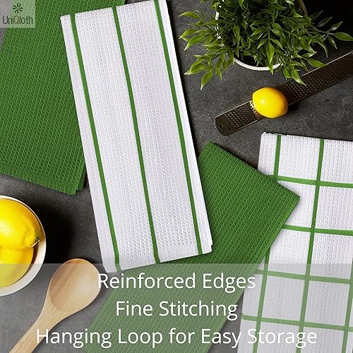 Miniatura 14 de Juego de 6 paños de cocina surtidos de gofres, 100% algodón, suaves, absorbentes, de secado rápido, de secado rápido, toalla de cocina y toalla