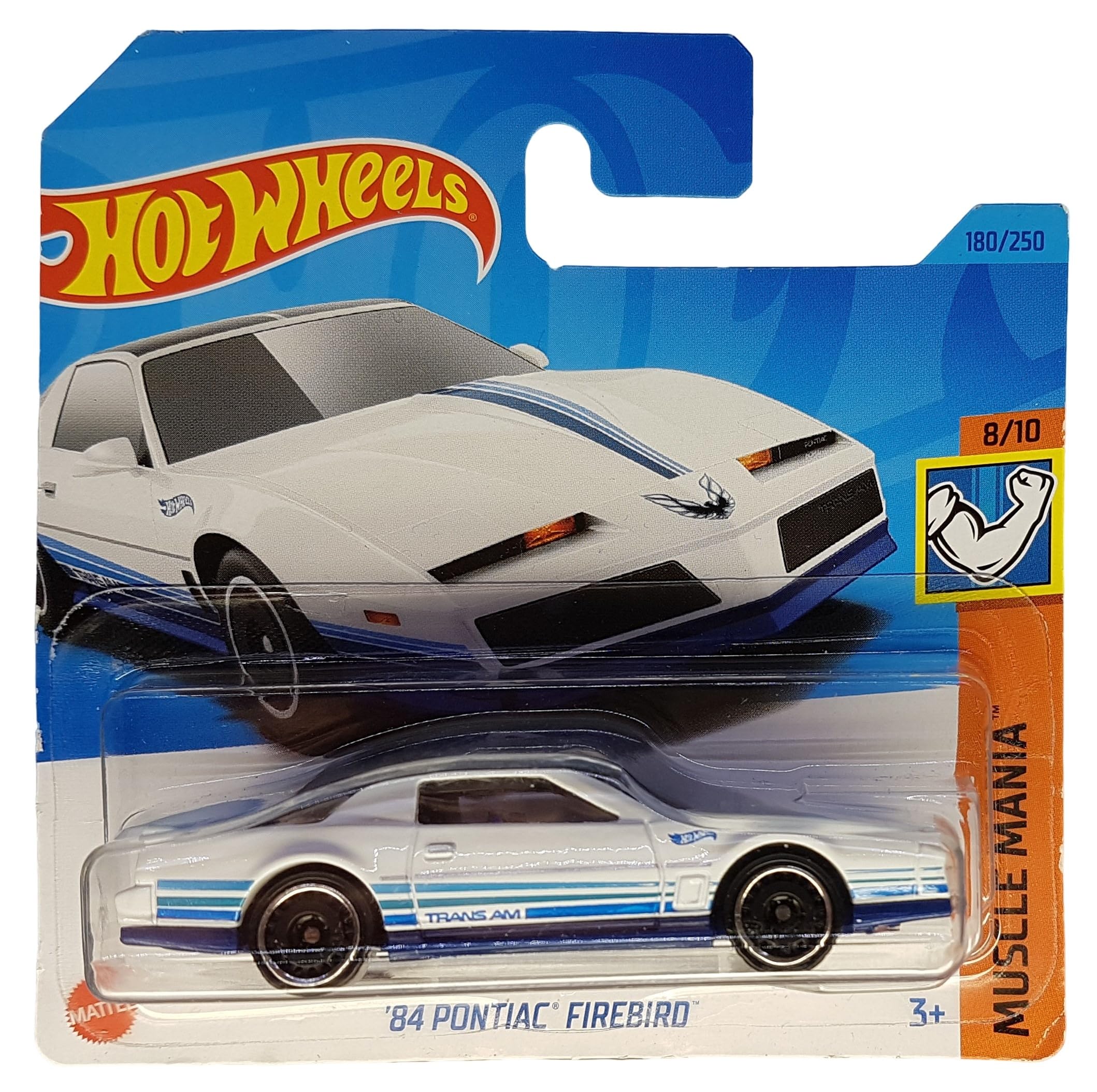 Hot Wheels - ´84 Pontiac Firebird - Muscle Mania 8/10 - HKK92 - Short Card - Trans Am - White - GM - Mattel 2023