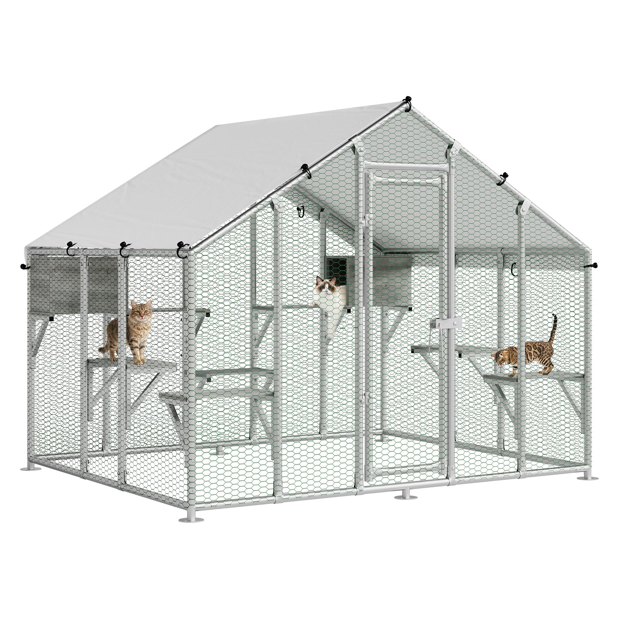 Photo 1 of **See Clerk Notes** GarveeLife Large Catio Outdoor Cat Enclosure 77''H Large Walk-in Cat Patio