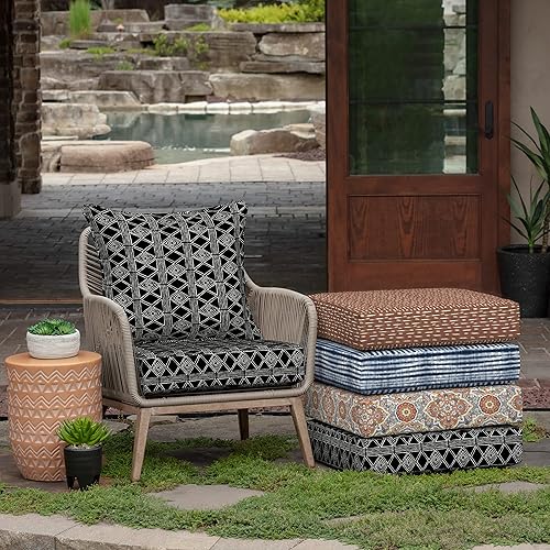 Miniatura 7 de Arden Selections Juego de asiento profundo para exteriores, 24 x 24, a prueba de lluvia, resistente a la decoloración, cojín de asiento profundo y