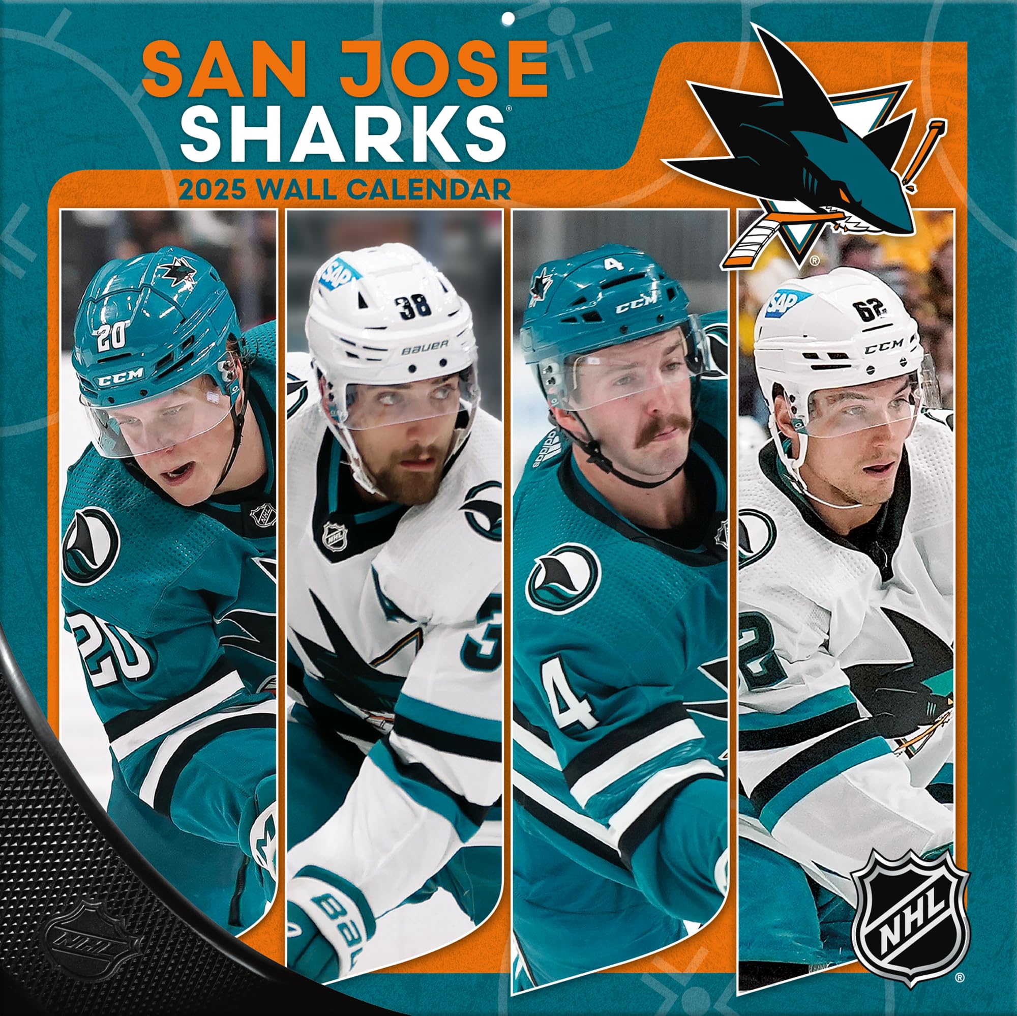 TURNER SPORTS San Jose Sharks 2025 12x12 Team Wall Calendar (25998011954)