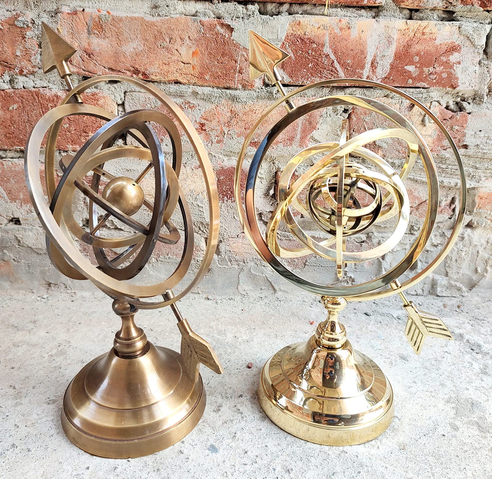 Globo armilar de latón de 12 pulgadas para regalar a coleccionistas de piezas de arte