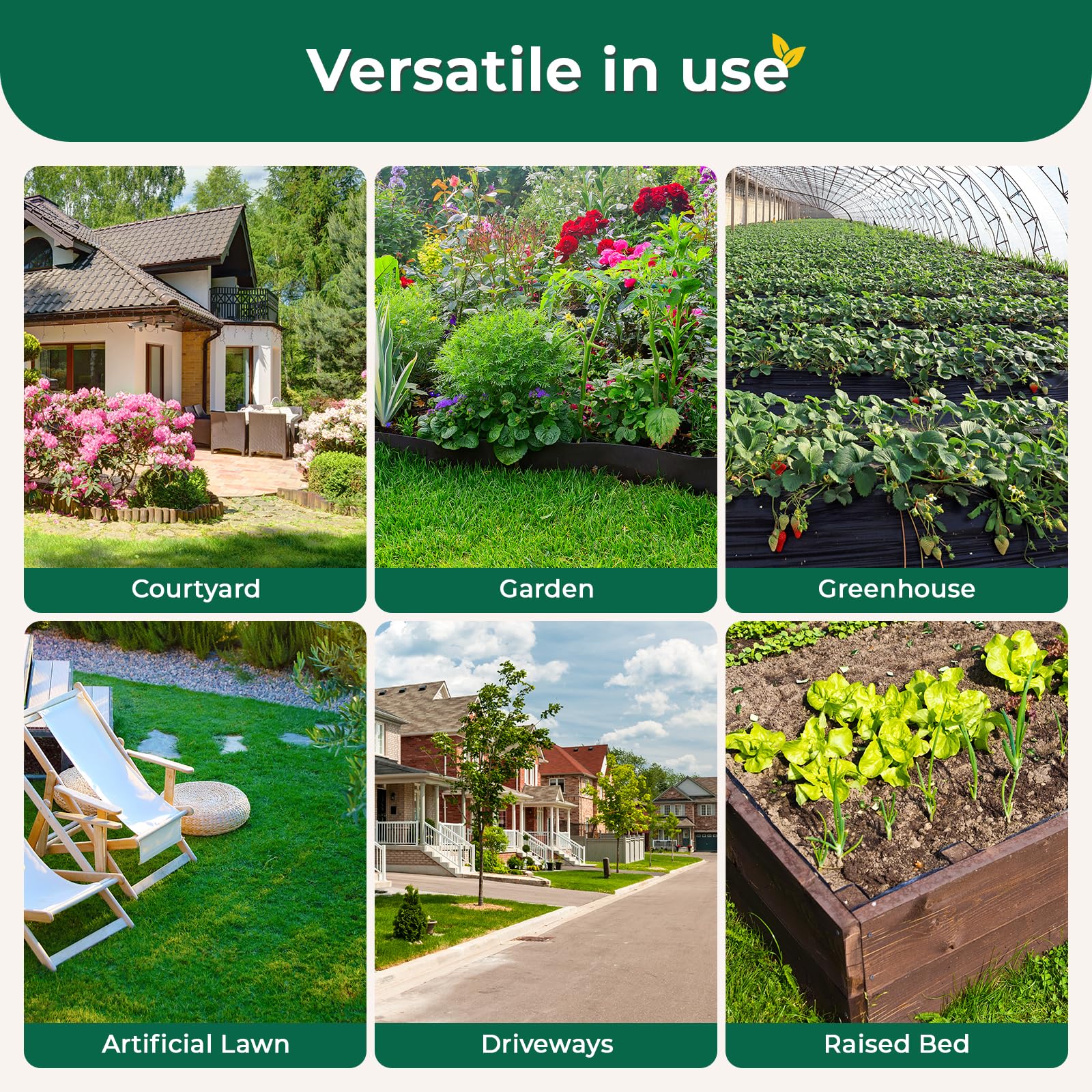 Unkrautvlies Gartenvlies 100g/m² gegen Unkraut, 1mx50m Unkrautvlies Rolle für Garten, Unkrautfolie Wasserdurchlässig, Reißfestes Unkrautflies mit hohe UV-Stabilisierung