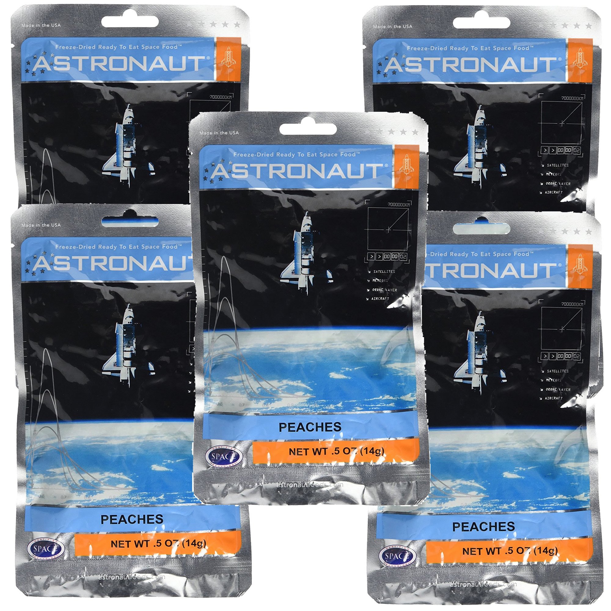 Astronaut Food 5 Pack - Freeze Dried Peaches