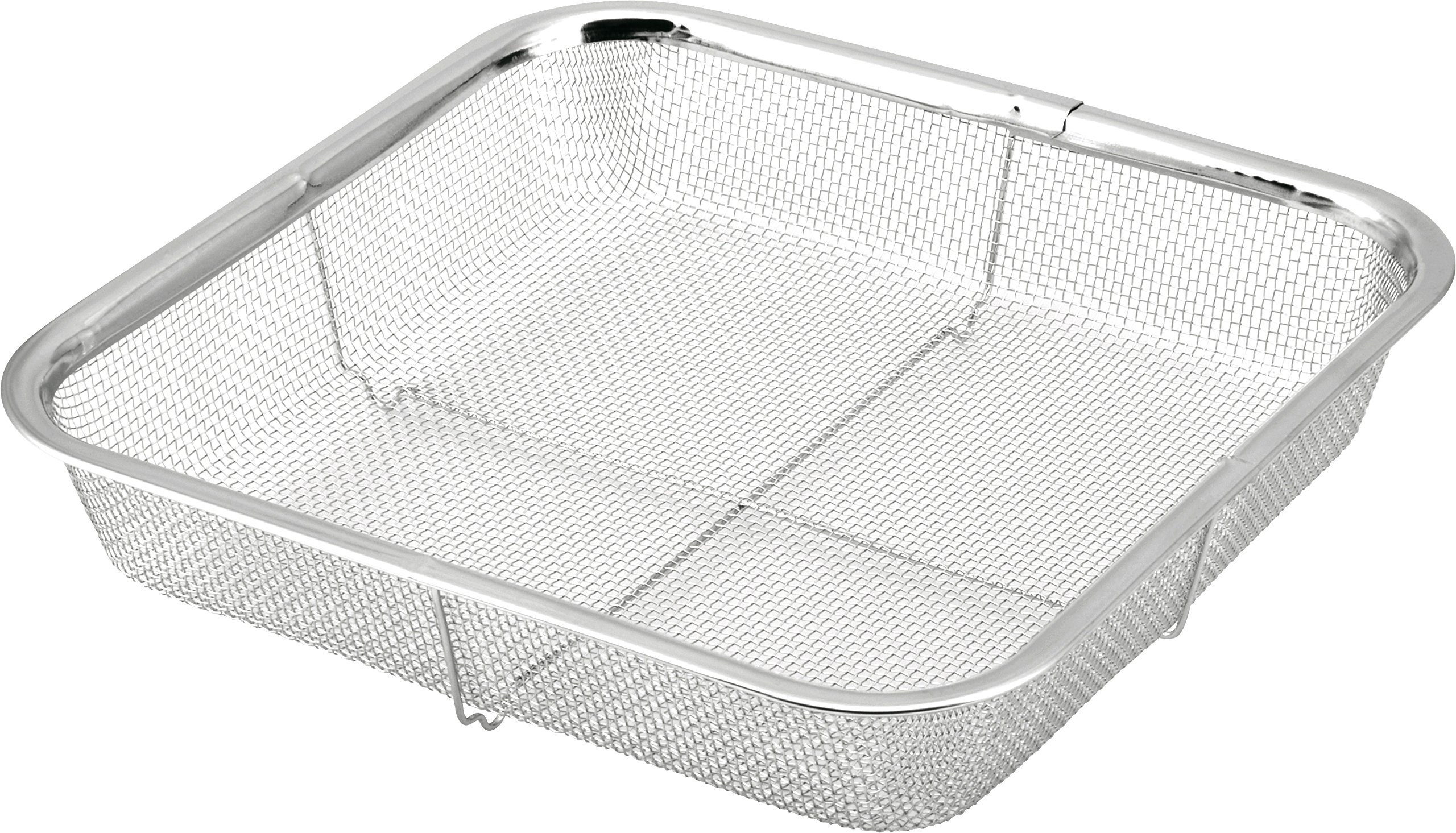 Minex Metal AMN02005 Stainless Steel Mini Square Colander, 8.7 inches (22 cm)
