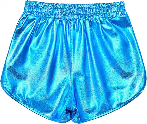 Miniatura 2 de Perfashion Pantalones cortos metálicos brillantes para niñas, de fiesta, con gafas de sol