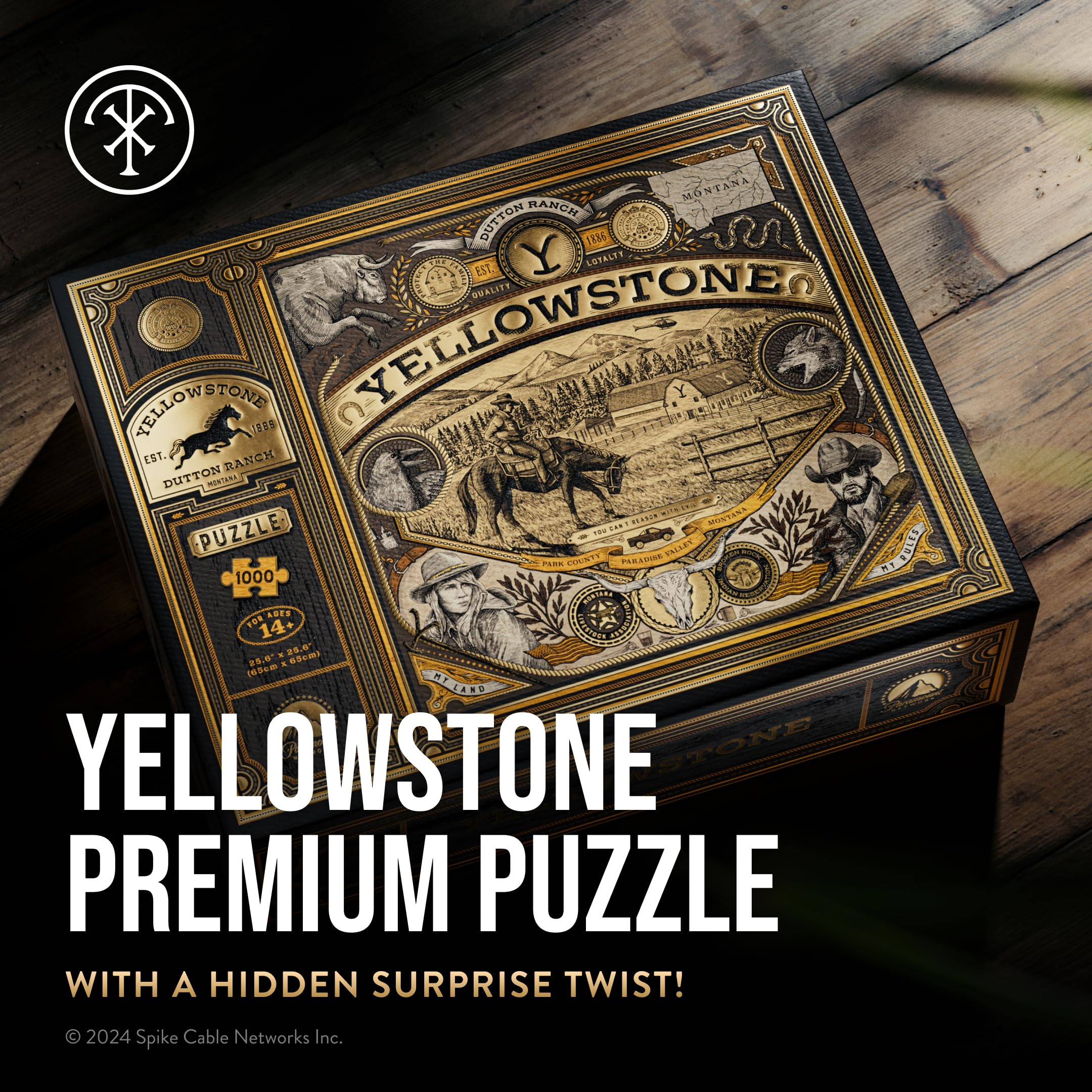 theory11 Yellowstone Jigsaw Puzzle - Puzzle da 1.000 pezzi, con licenza ufficiale Yellowstone, merce e oggetti da collezione, vestibilità di precisione e qualità premium - Puzzle intermedio