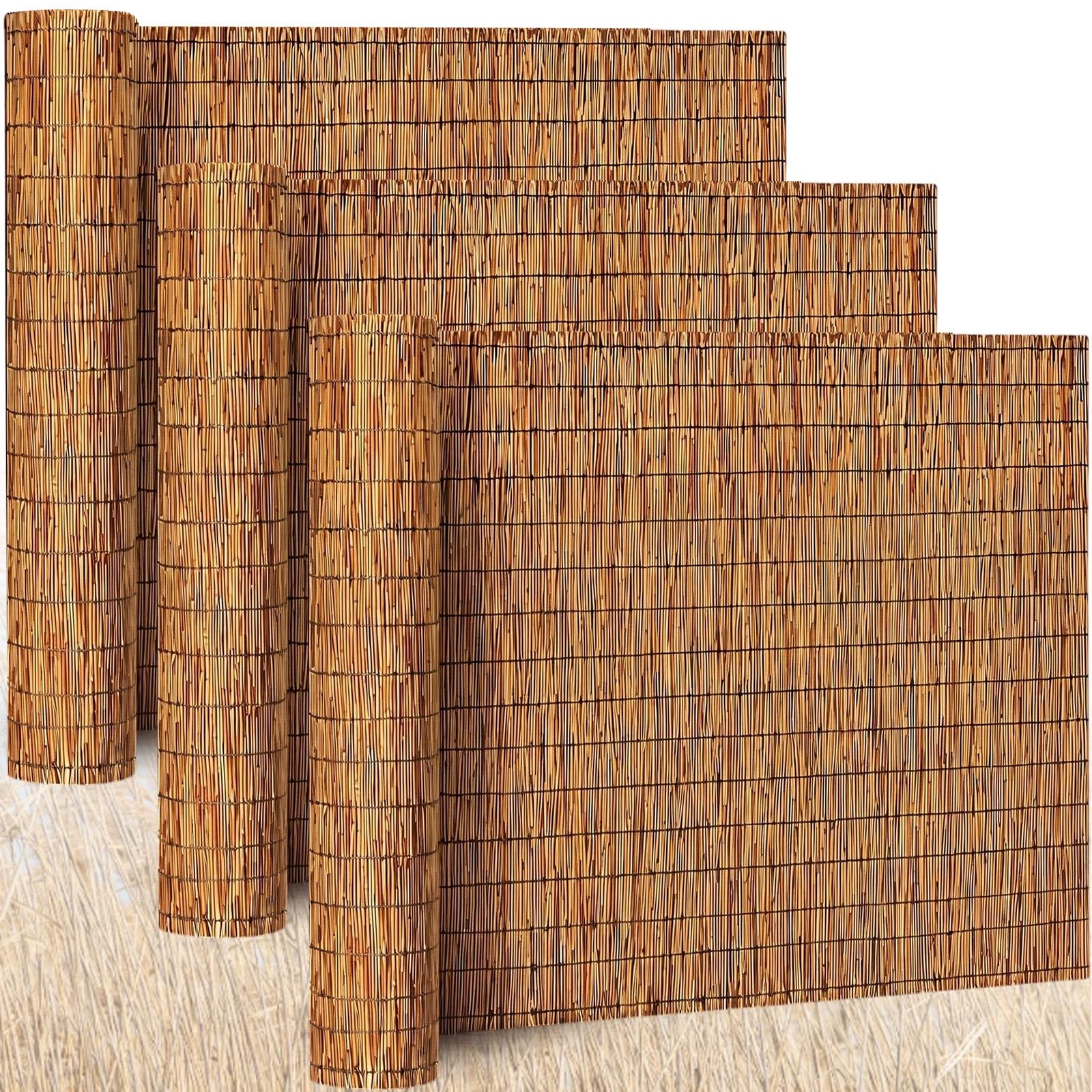 Barydat 3 Pcs 4 x 16.4 ft Reed Fence Roll