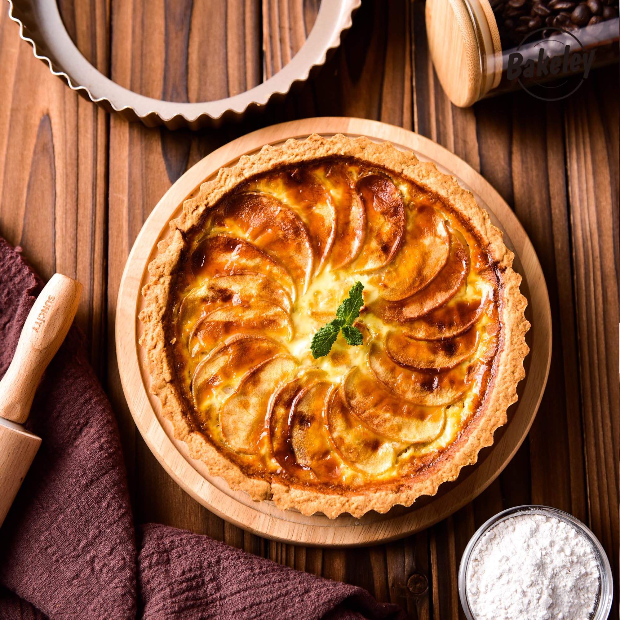 Okrągła patelnia do ciasta z nieprzywierającą powłoką nieprzywierającą ze zdejmowanym luźnym dnem, patelnia do quiche do pieczenia w piekarniku
