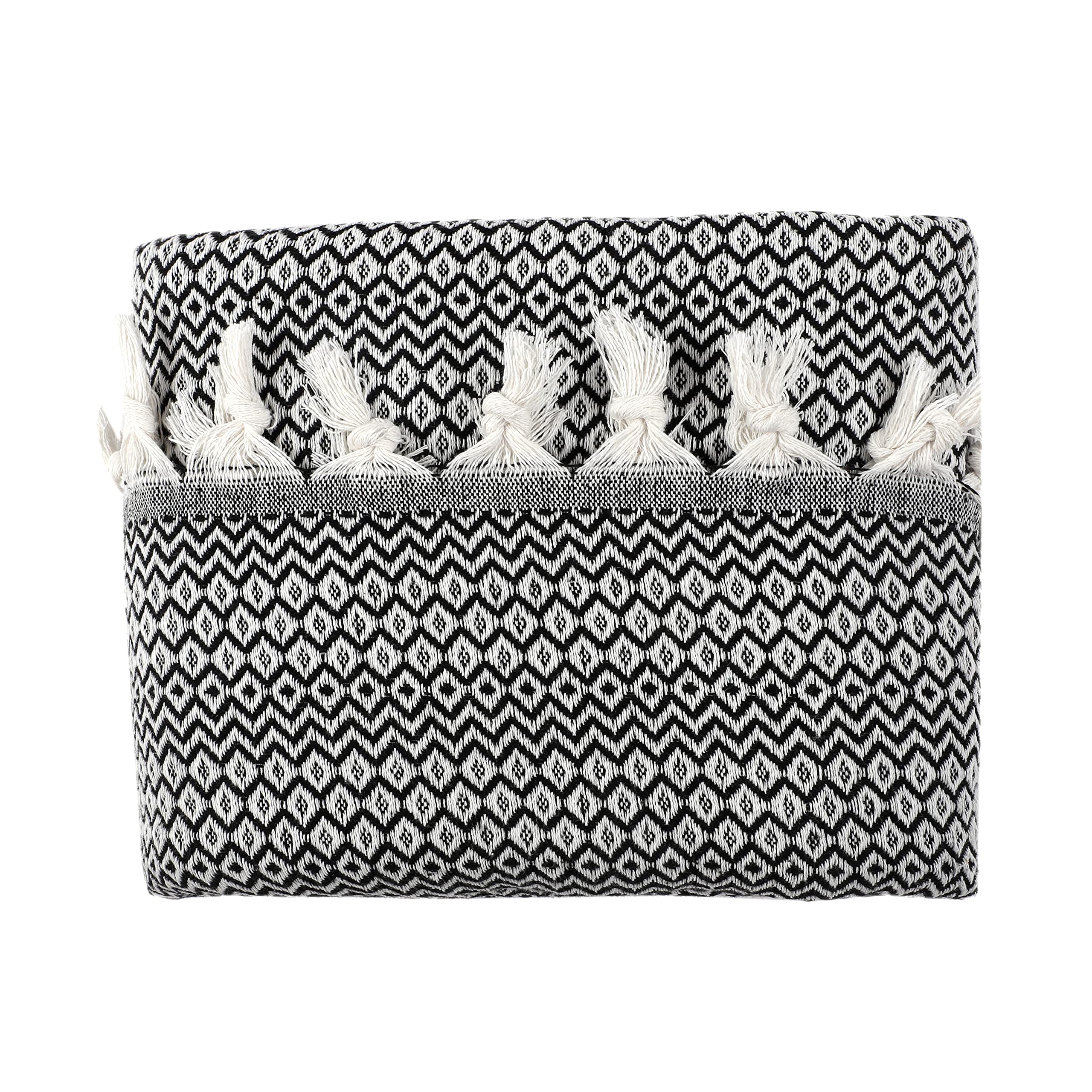 Tuiste Black Cotton Bedspread for Spring Summer, Autumn and Winter, Multi-Purpose Sofa Cover, Lightweight Pique Blanket