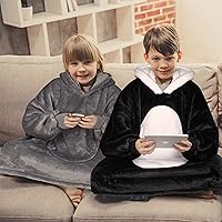 Vista 73 de Catalonia Blanket Hoodie for Kids, Oversized Wearable Sherpa Sweatshirt Pullover for Teens Youth, Gift Idea