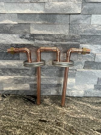 Copper Tandem Mason Jar Thumper Kit for Wide Mouth Jars Dual Copper Thumper Setup with 1/2" Connections A23