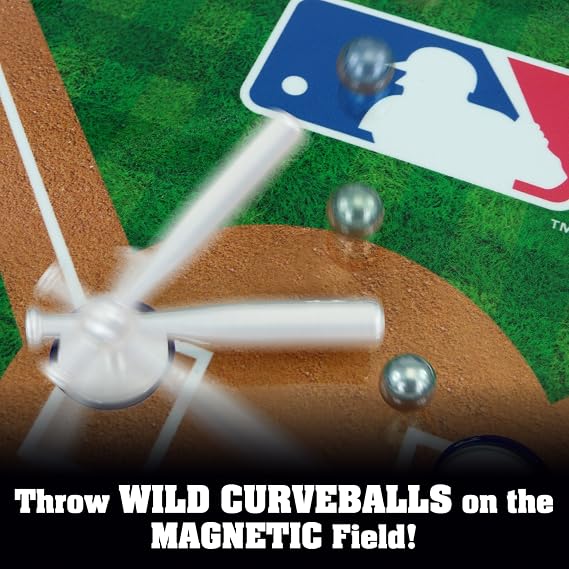 MLB Slammin' Sluggers Magnetic Baseball Tabletop Game 2-Player Board Game with 20 x 20 Field, Scoreboard, Stickers and Manual Pitching Control | 20 x 20 field, 210 player pieces, all 30 MLB team billboards, scoreboard & manual pitching control