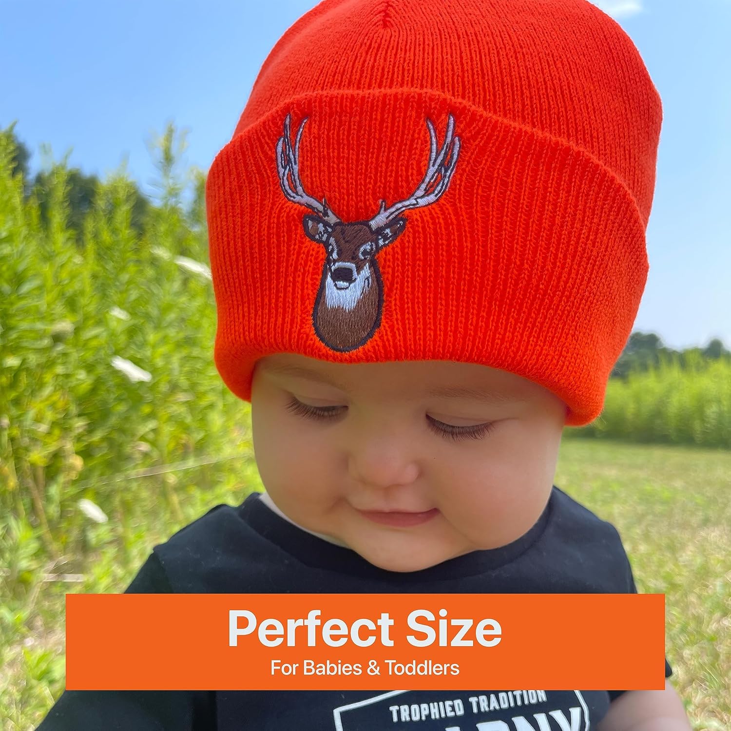 Klarny Outdoors Blaze Winter Hunting Hat for Kids - Pull On Hunting Beanie for Babies | Knitted Skullcap, 0-36 Months - Image 5