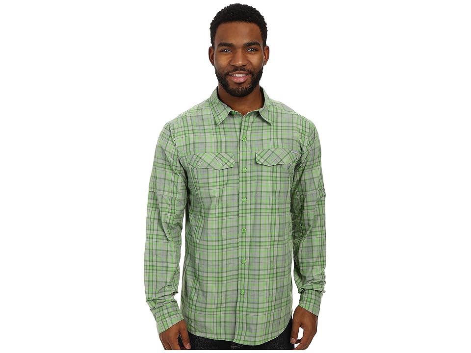 

Columbia Silver Ridgetm Plaid L/S (Cyber Green Heathered Plaid) Men's Long Sleeve Button Up