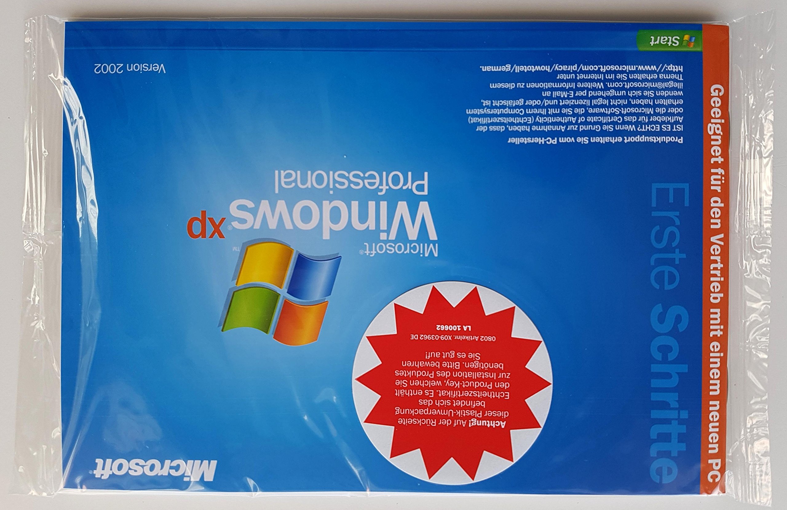 Microsoft Windows XP Professional 1-2CPU 32-Bit Systembuilder Edt. Version 2002 E85-02196 Original