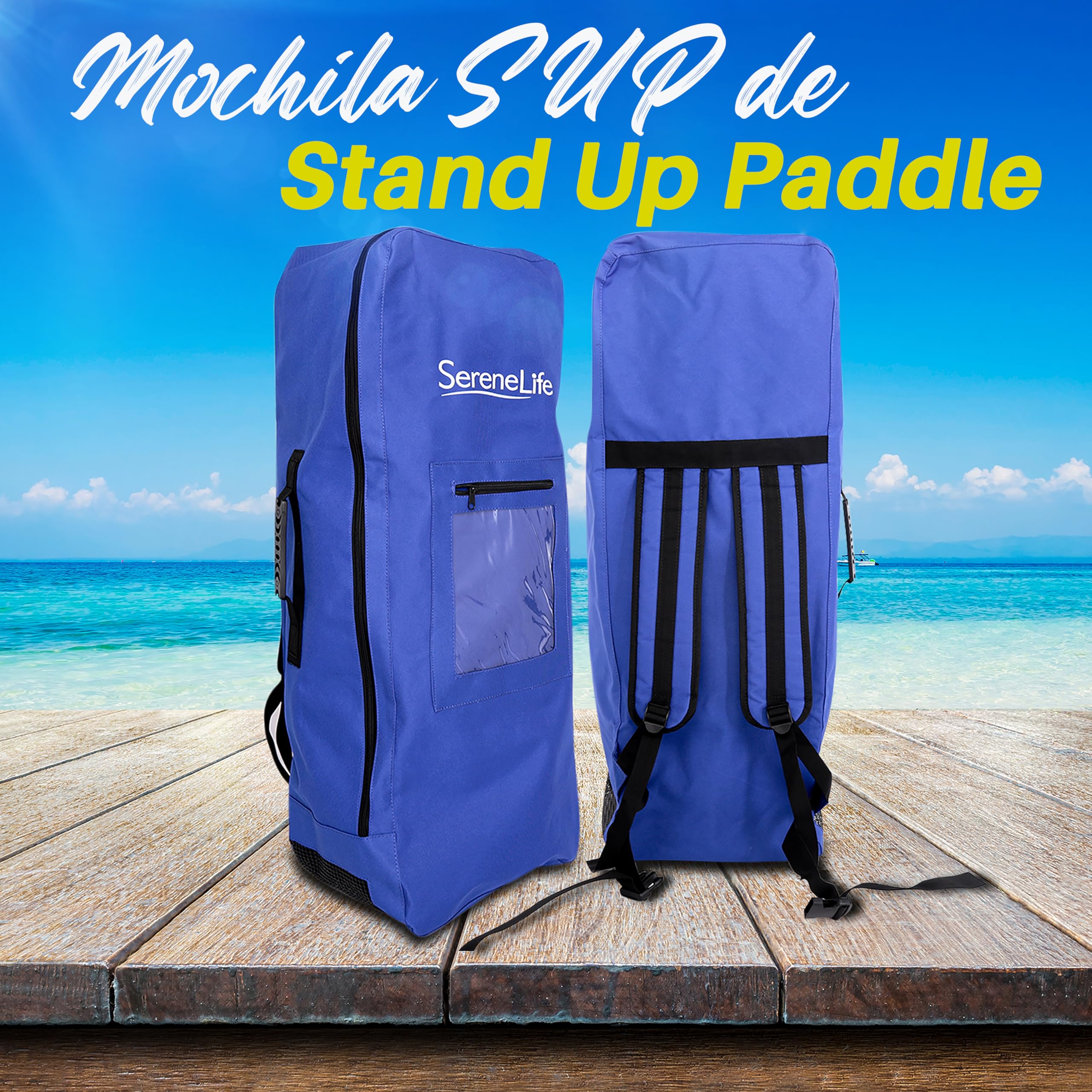 SereneLife Bolsa de Transporte para Tabla de Stand up Paddle, Hinchable, Viaje, Almacenamiento