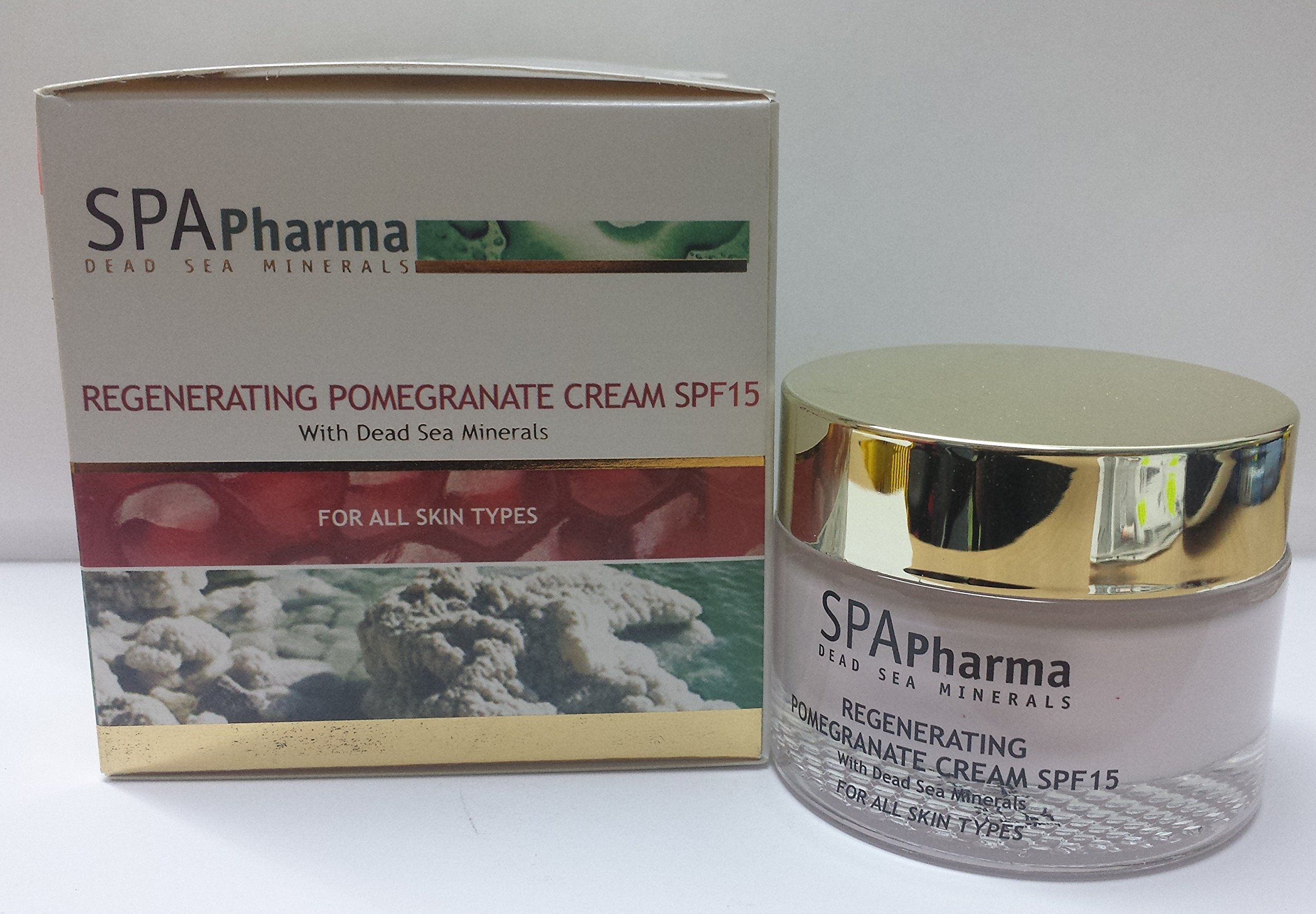 Israel - 50ml 1.7oz Regenerating Pomegranate Cream Anti Aging Dead Sea Spa Pharma Spf 15