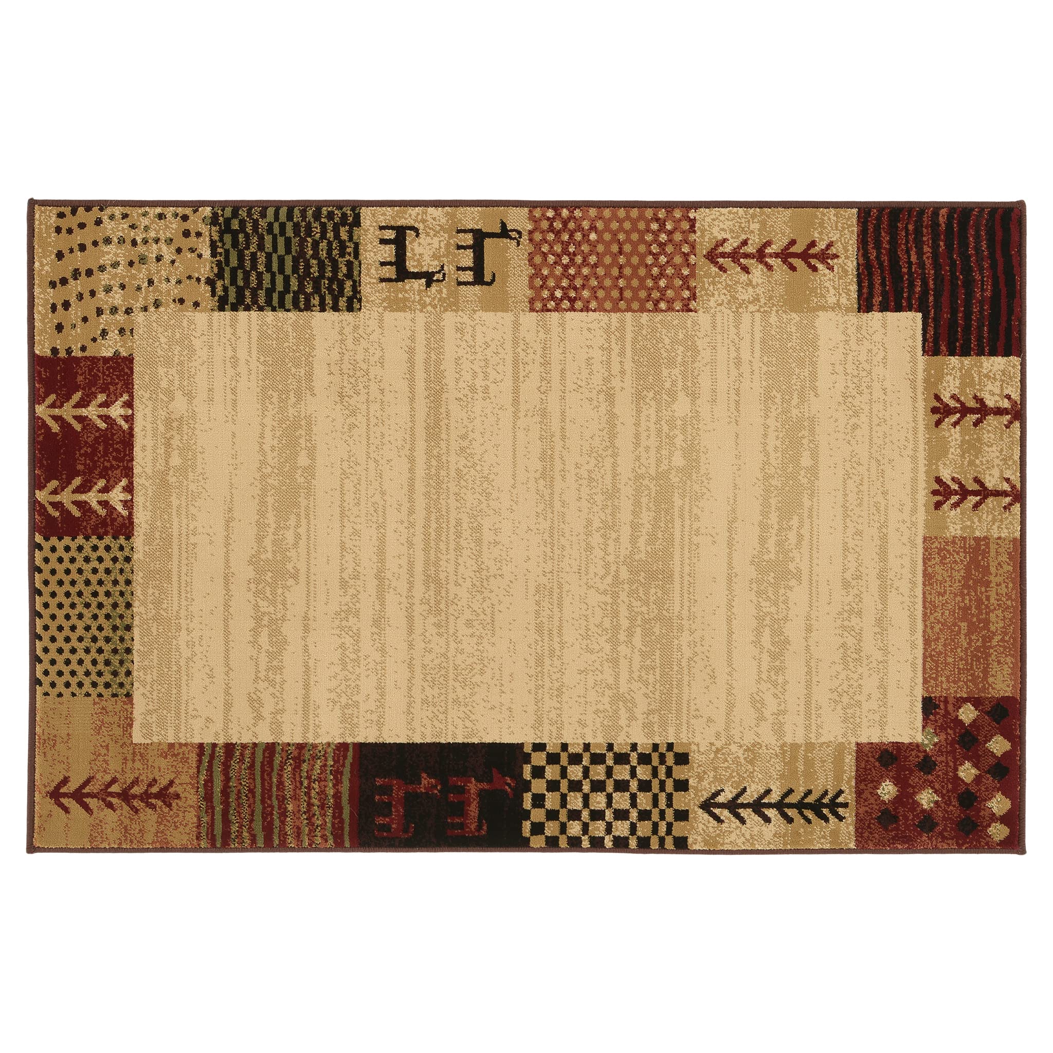 Tapis Ian 103 multicolore 80 x 120 cm : tapis de salon résistant