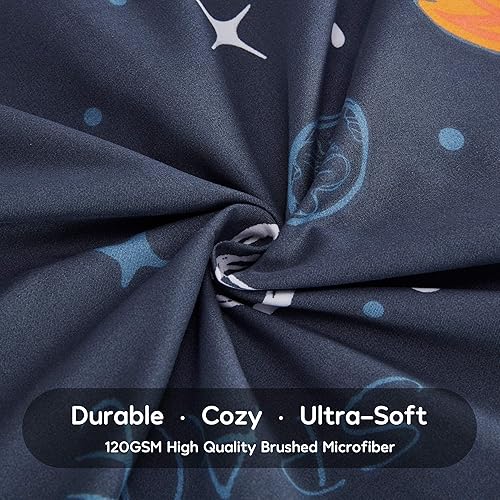 Miniatura 5 de SLEEP ZONE - Juego de funda de edredón para niños, 2 piezas, microfibra cepillada ultra suave con 1 funda de almohada de fácil cuidado, cierre de