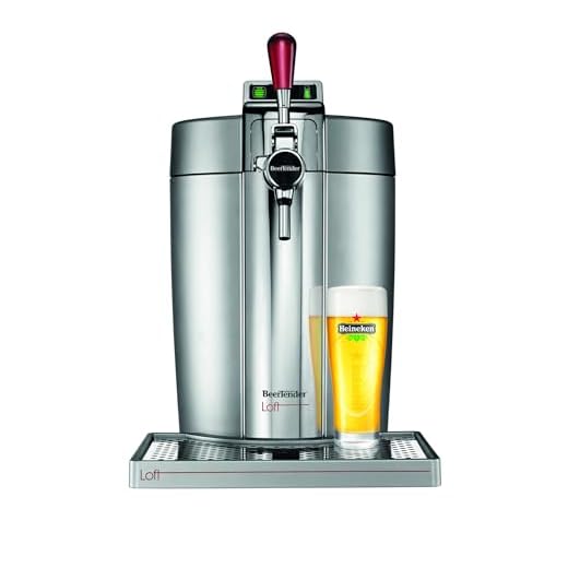 Krups Beertender Machine bière pression, Fûts de 5 L, Témoin lumineux, Bière fraîche, Installation facile, Indicateur température, Indicateur volume restant, Loft Edition Silver VB700E00