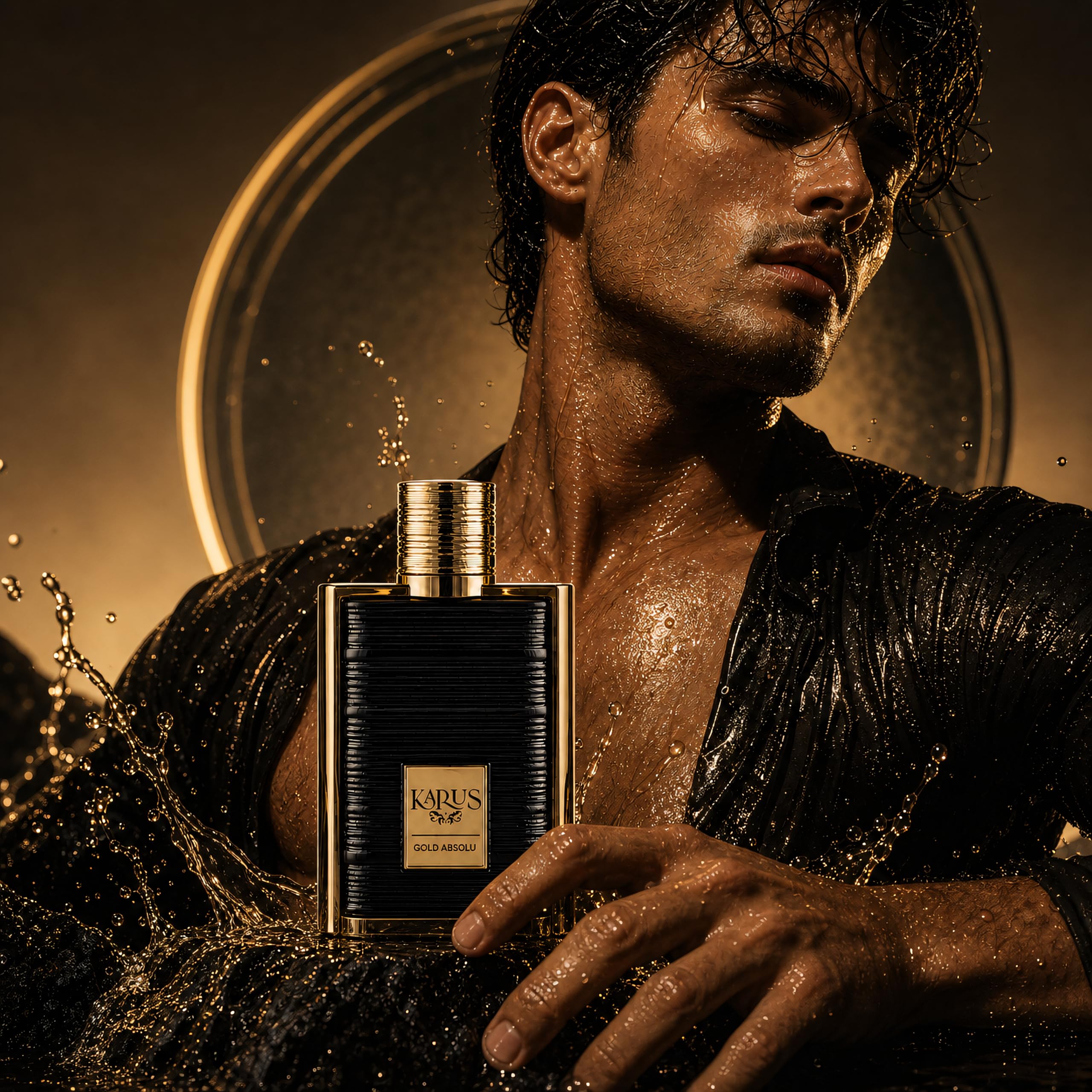Khadlaj Karus Gold Absolu 100 ml Eau de Parfum Spray Unisex | Bergamotte & Schwarze Johannisbeere, Herz von Veilchen und Jasmin, Zedern- und Tonka-Grundierung, blumig, fruchtig, holzig