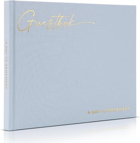 ZICOTO Beautiful Wedding Guest Book for Your Wedding Reception - Simply Elegant Guestbook to Sign in and Add Polaroid Photos - The Perfect Wedding Or Baby Shower Guest Book for The Special Day