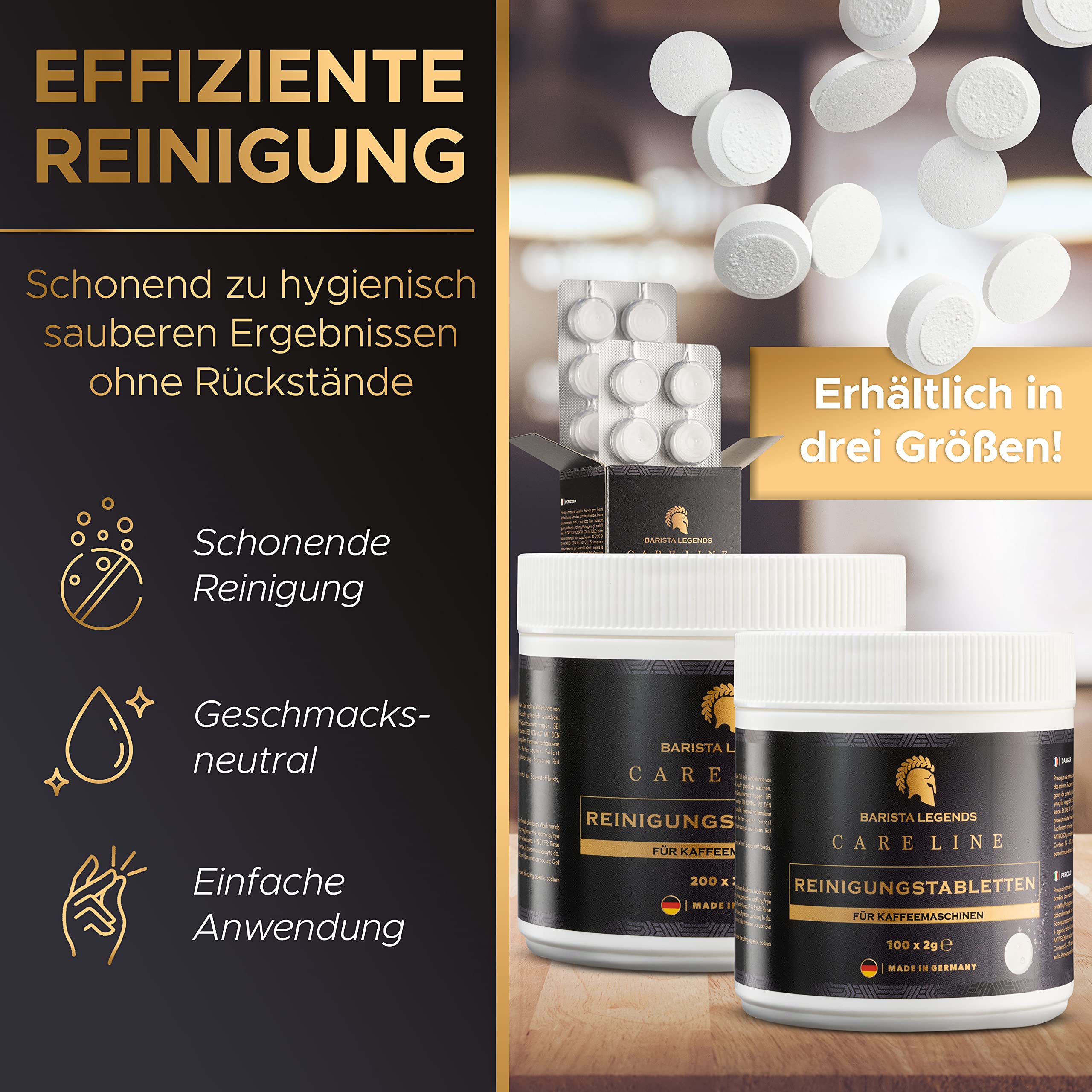 Barista Legends Care Line - Compresse di pulizia per macchine completamente automatiche e portafiltro – 200 pezzi