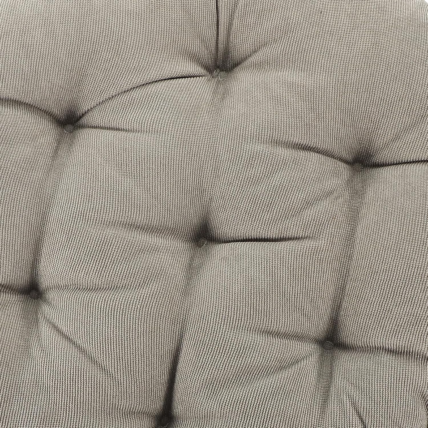 KICHOUSE Floor Pillow Thick Tufted Corduroy Meditation Cushion 42cm Diameter 6-8cm Thick Seat Pad for Adults Indoor Outdoor Yoga Living Room Seating